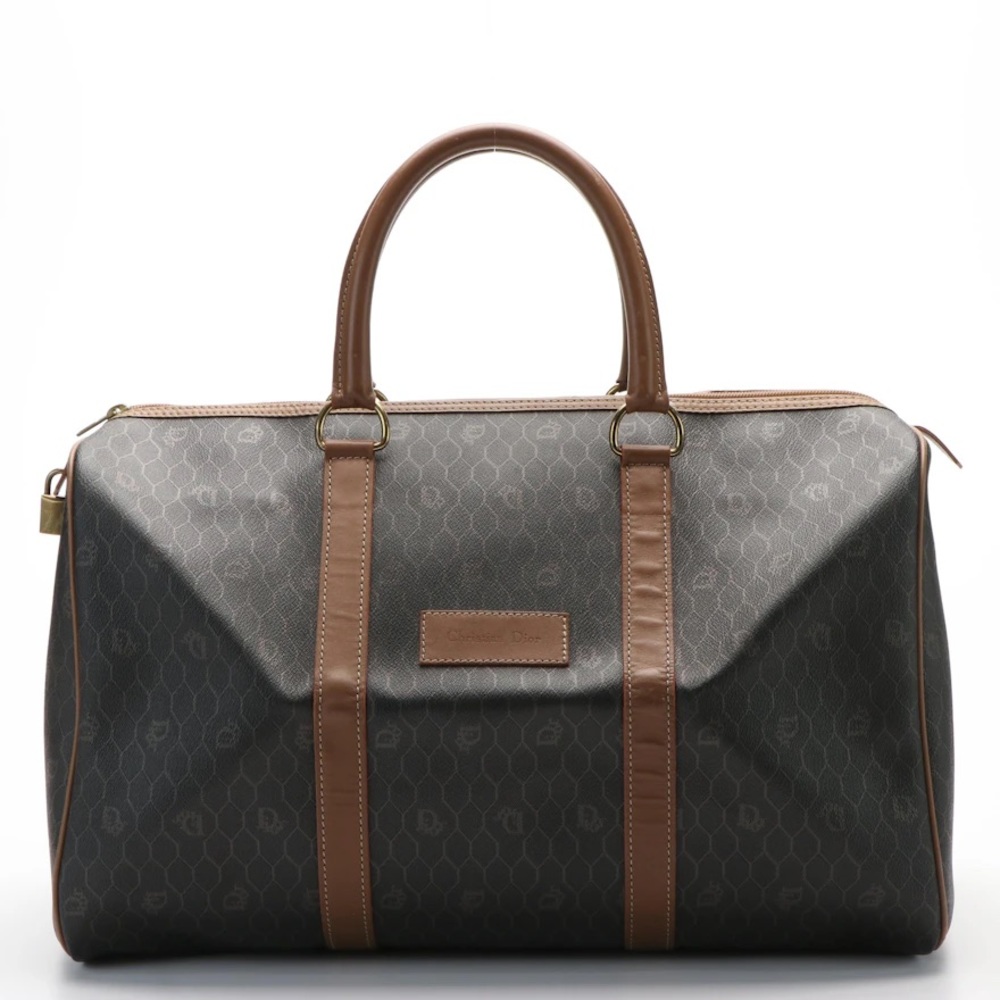 Christian Dior Monogram Honeycomb Canvas Boston Bag